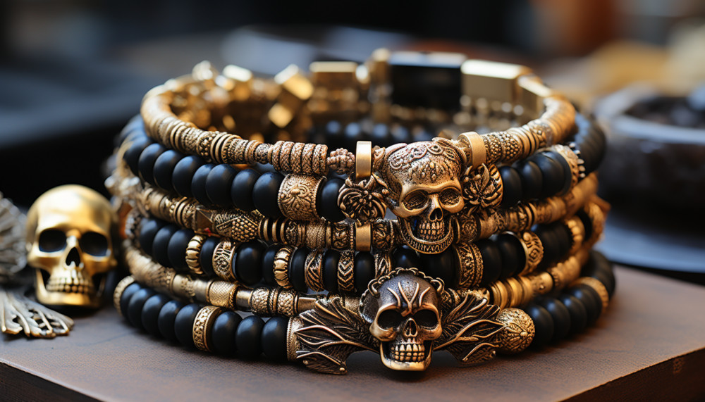 What are the reasons why men wear skull jewellery?